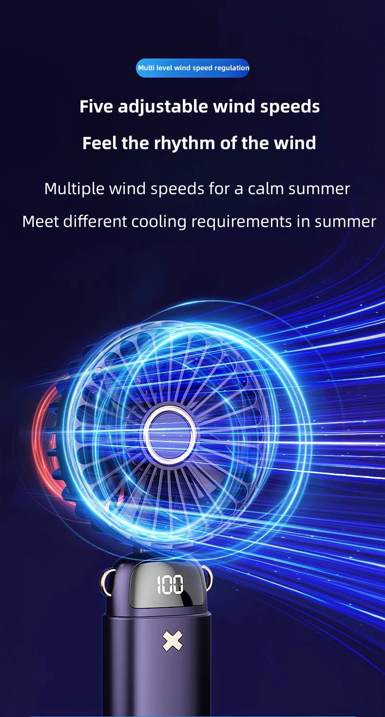 Silent Mini Fan – Portable Handheld Desk Fan for Students, Travel, and Home Use"