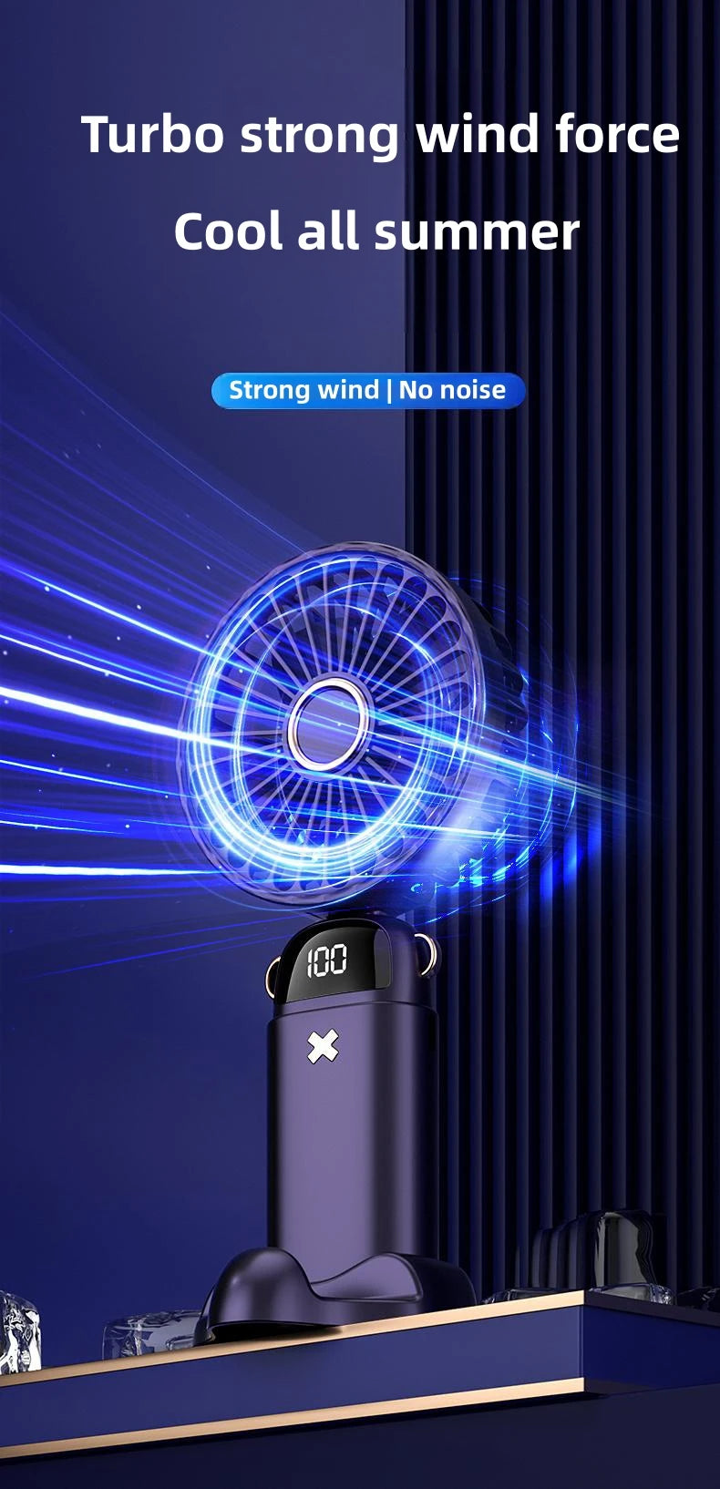Silent Mini Fan – Portable Handheld Desk Fan for Students, Travel, and Home Use"