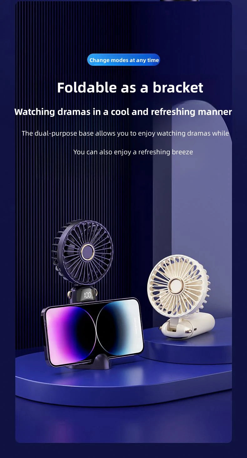 Silent Mini Fan – Portable Handheld Desk Fan for Students, Travel, and Home Use"