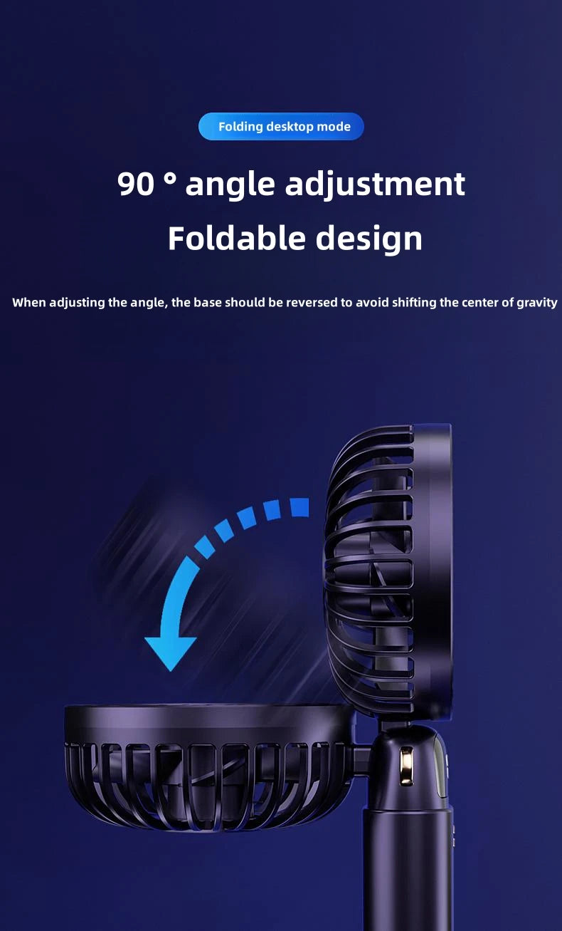 Silent Mini Fan – Portable Handheld Desk Fan for Students, Travel, and Home Use"