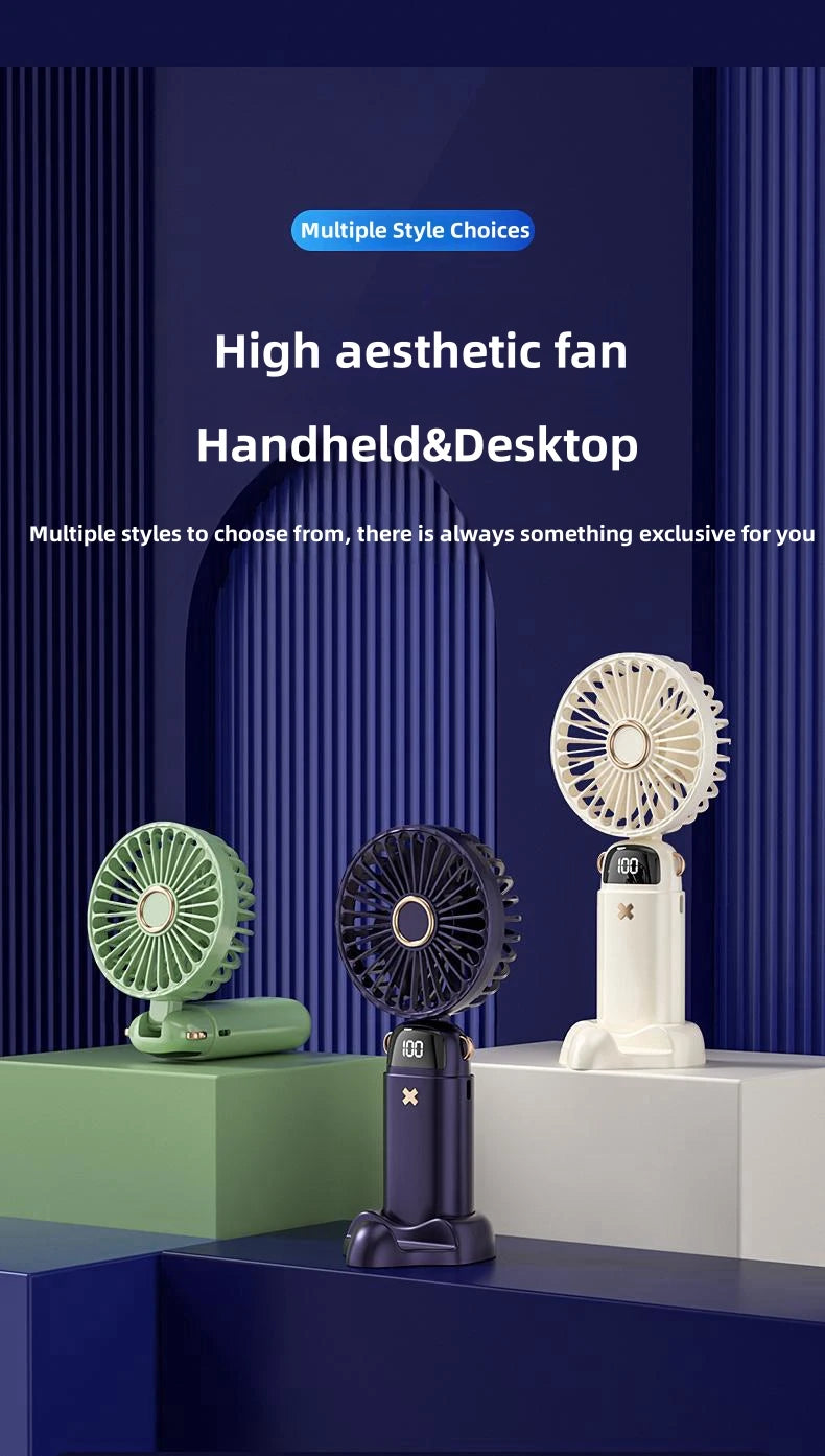 Silent Mini Fan – Portable Handheld Desk Fan for Students, Travel, and Home Use"