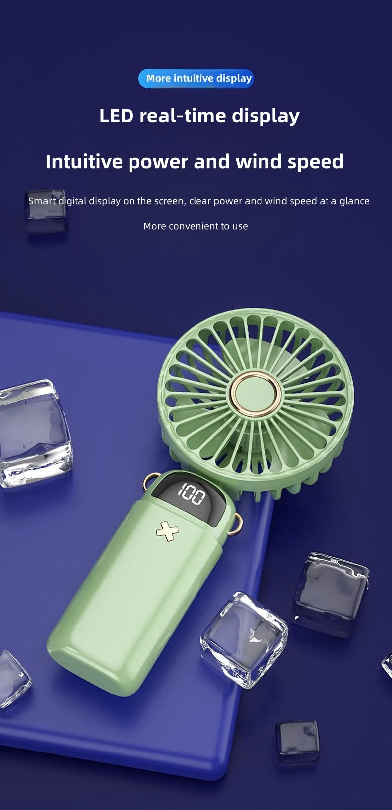 Silent Mini Fan – Portable Handheld Desk Fan for Students, Travel, and Home Use"