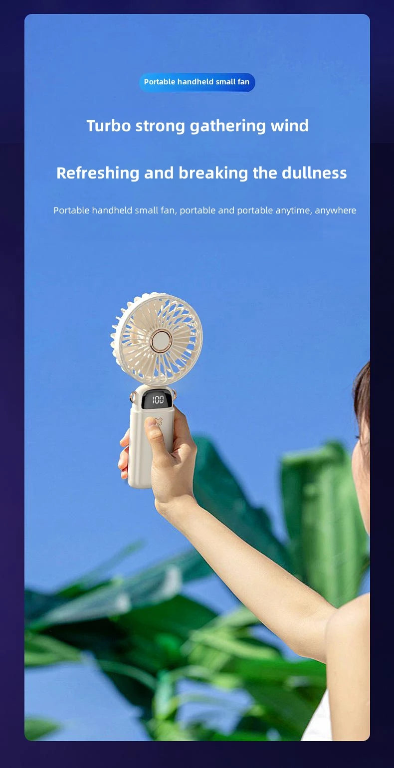 Silent Mini Fan – Portable Handheld Desk Fan for Students, Travel, and Home Use"
