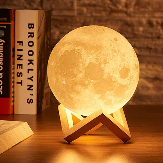 Moon & Stars LED Night Light – Enchanting Bedroom Decor & Gift for Kids and Teens"